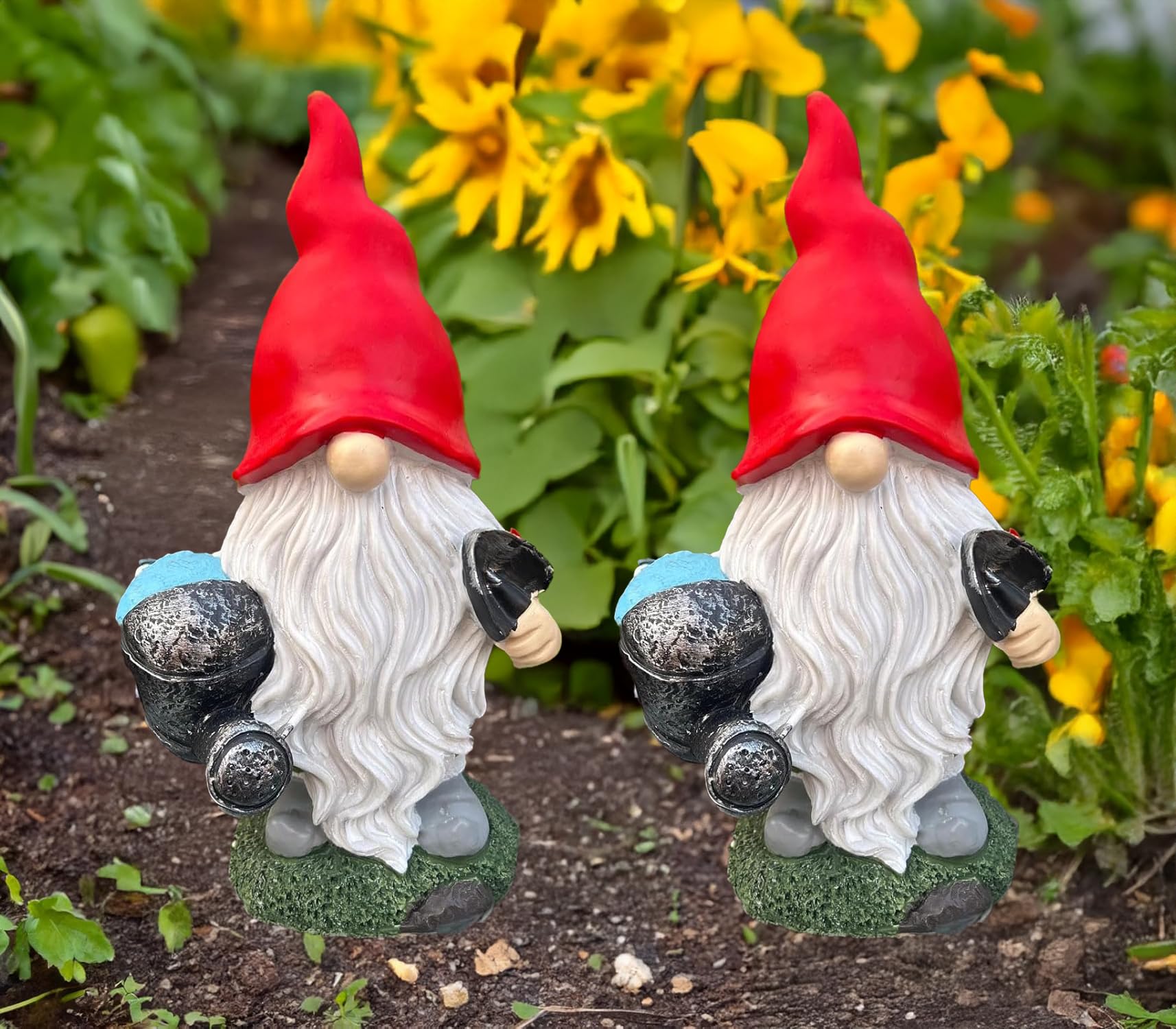 Garten-Gonk-Statue, 20 cm x 13 cm x 33 cm, Zwerg mit Gießkanne, perfekt für Haus und Garten, Dekofigur für Terrasse, Balkon, Hof, Rasen