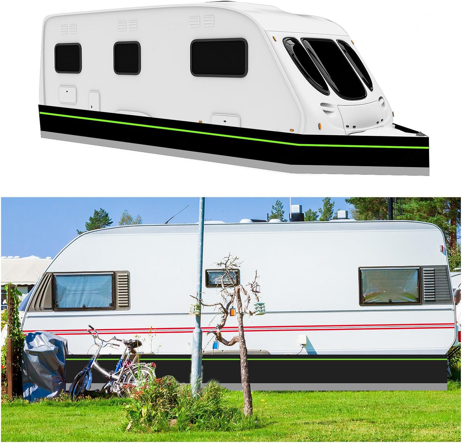 Easy Installation Camper Skirting for Winter 31 Tall 5th Wheel Skirt High-Density Fiberboard Rv Fender Skirt,26m