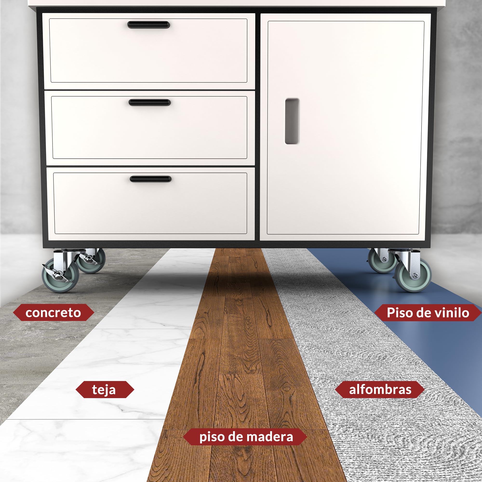 HOLKIE Ruota per mobili da 75 mm con freno laterale, silenziosa e resistente all'usura, utilizzata per mobili, banco da lavoro o altre applicazioni. Capacità di carico massima 227 kg