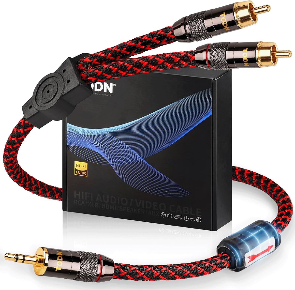 TODN 3ft RCA to 3.5mm