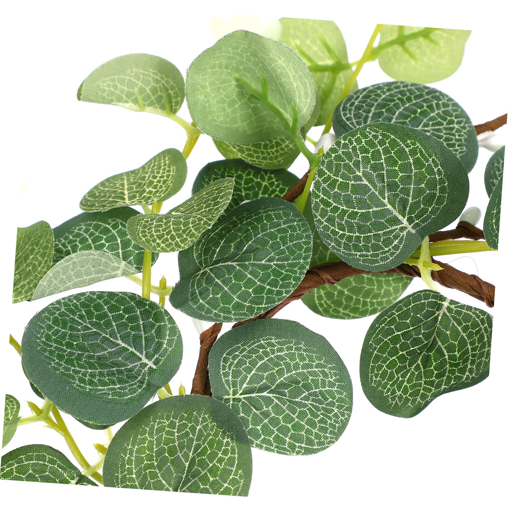 Cabilock 3 Sätze Eukalyptus-Kranz Kleine Kränze Für Schränke Kerzenkranz Aus Grünem Blatt Miniaturkränze Kerzenständer, Kränze, Ringe Kleiner Osterkranz Green Kunststoffstange 4 Stück * 3