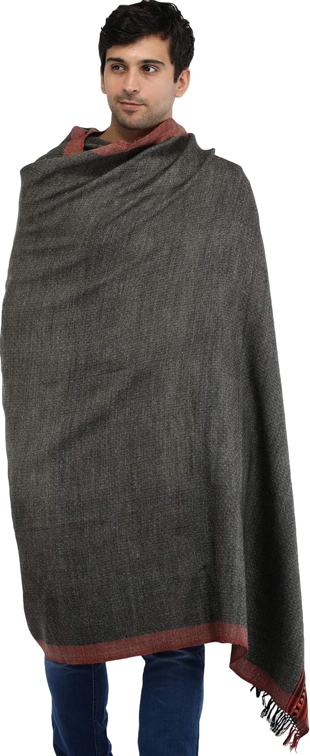 Exotic India Men's Shawl with Kinnauri Border Italy Ubuy
