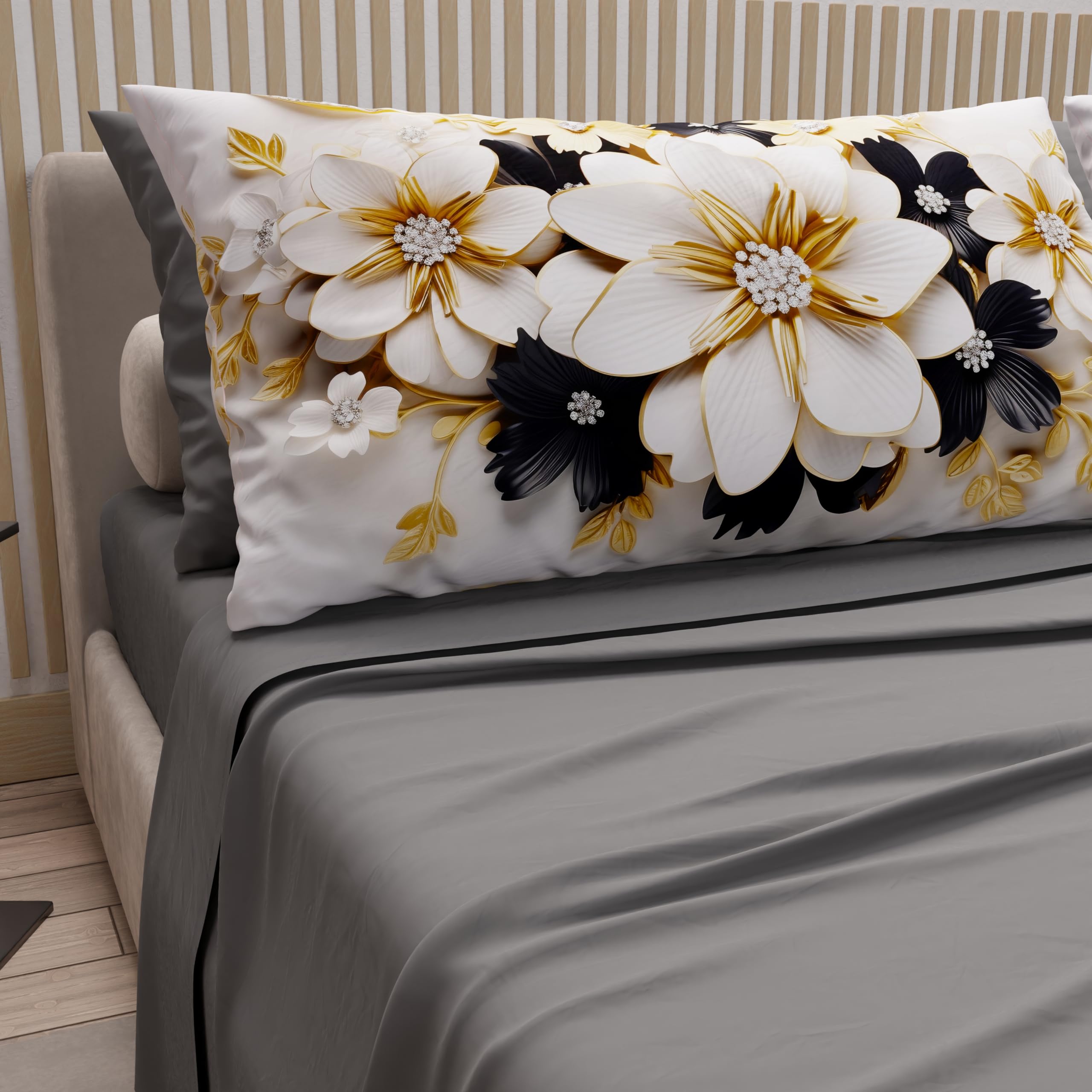 PETTI Artigiani Italiani - Cotton Sheets with Pillowcases in Digital Print, Pizza and a Half Bed Sheet, Flower Ceramic, 100% Made in Italy