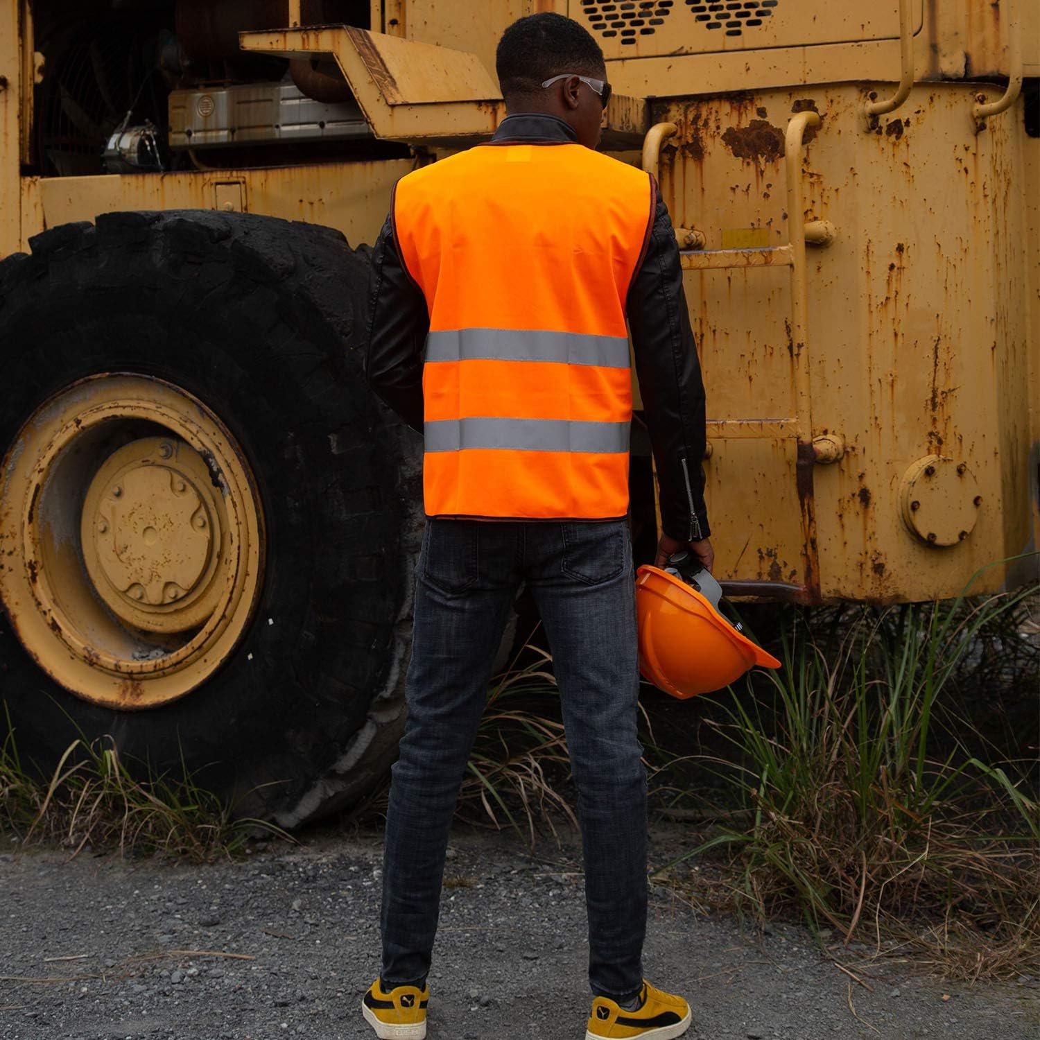 zojo High Visibility Safety Vests,10Pcs,Adjustable Size,Lightweight Mesh Fabric, Fits for Men and Women - Image 6