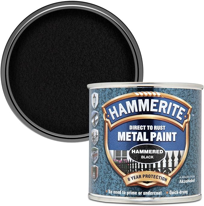 Hammerite HAM6720101, Metalllack, schwarz, 250 ml Amazon.de Baumarkt