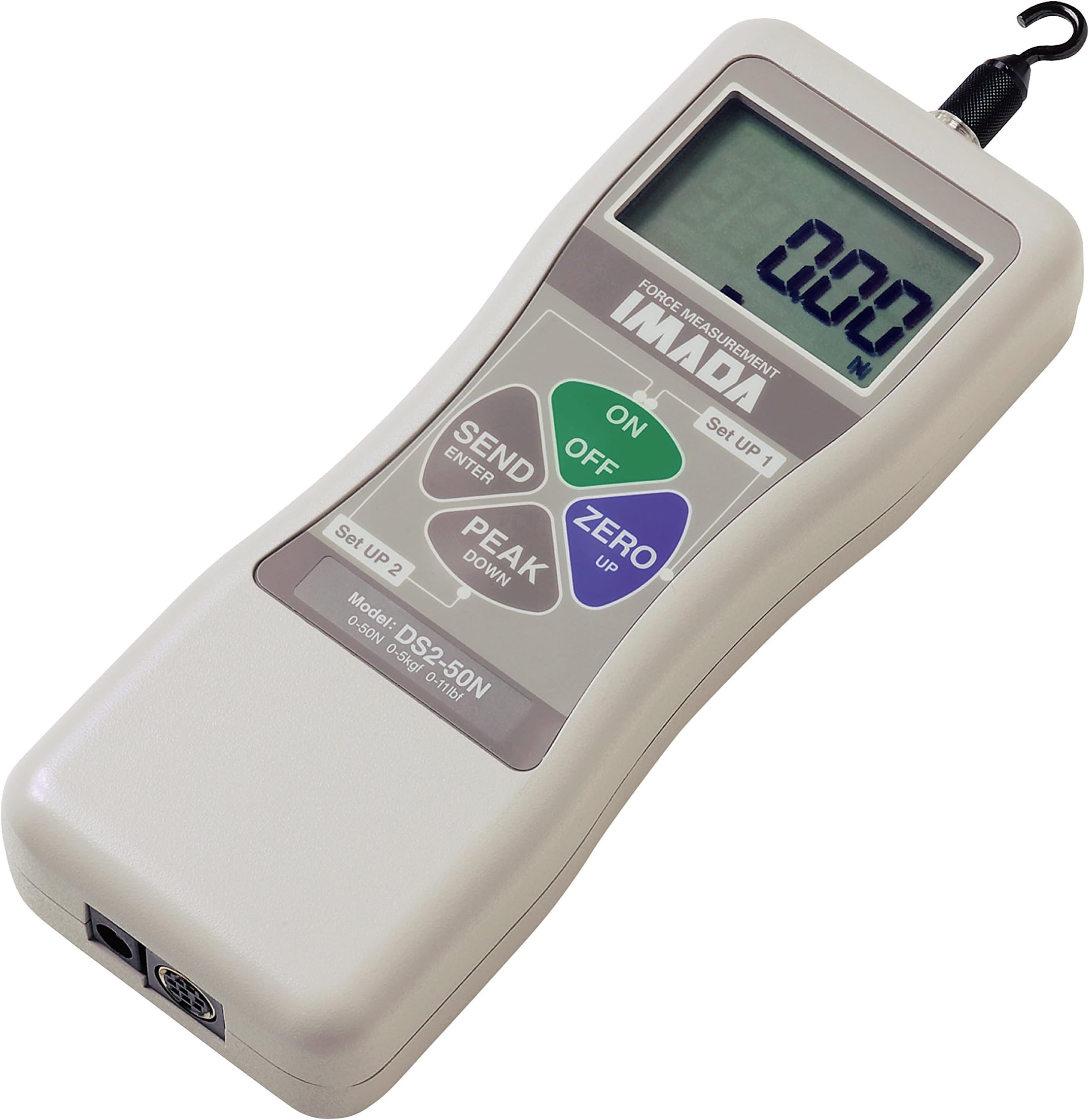 DS2-220 Digital Force Gauge with Output, Cap. 220 lbf / 100 Kg / 1000 N, 220V