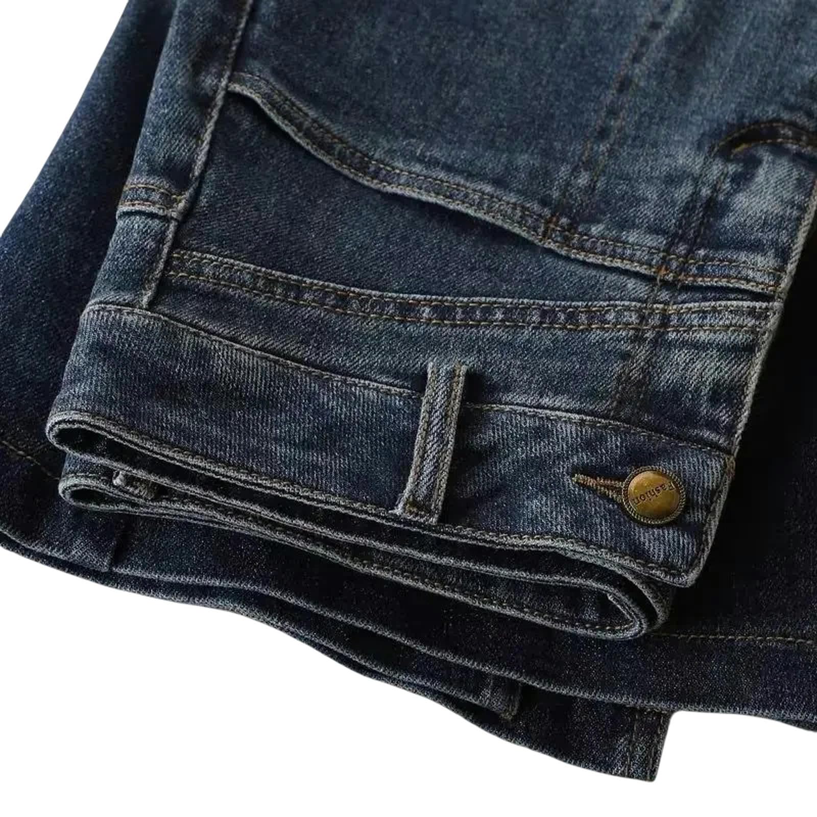 Gonna di Jeans Gonna in Denim Femminile con Tasche Zip al Ginocchio A Vita Alta Skinny