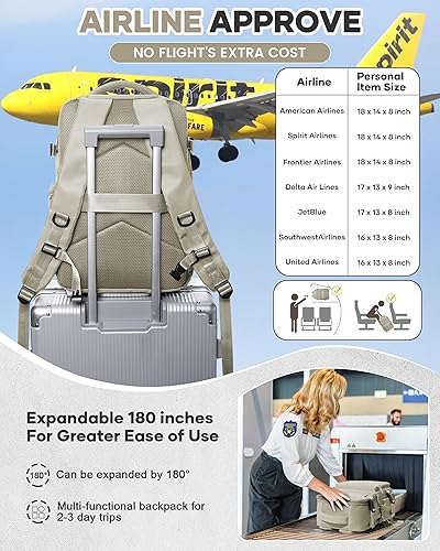 Vista 44 de VECAVE Mochila de viaje para laptop, mochila aprobada para vuelos,Mochila deportiva para universidad casual, E-peacockblue, Mochila para laptop