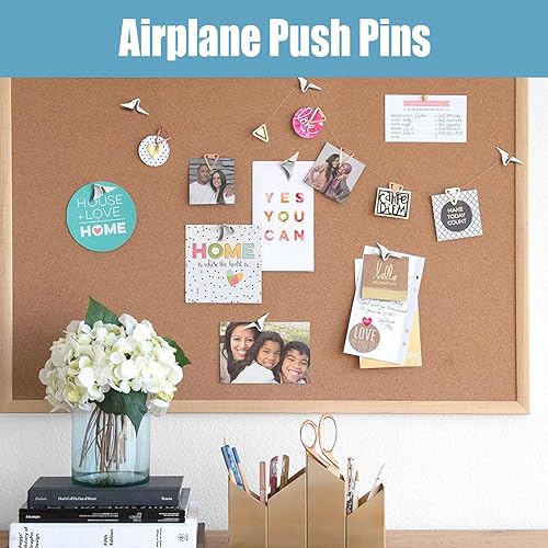 Miniatura 7 de 36 piezas de pasadores de avión a granel, tachuelas de mapa, cubículo, tachuelas creativas para tablero de corcho, pasadores de dibujo, tablero de