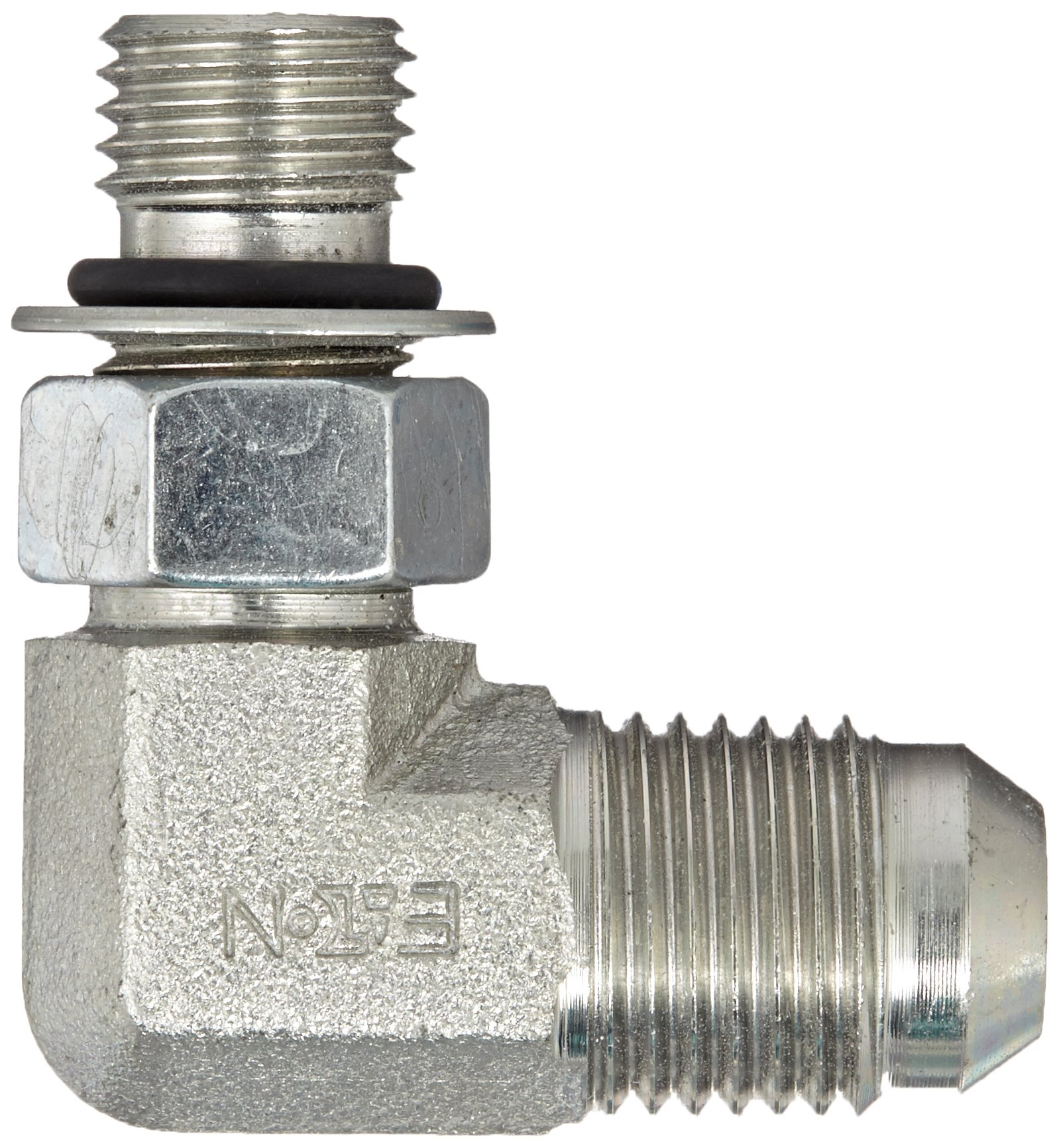 Eaton Aeroquip 2062-4-6S Steel Flared Tube Fitting, 90 Degree Elbow, 3/8