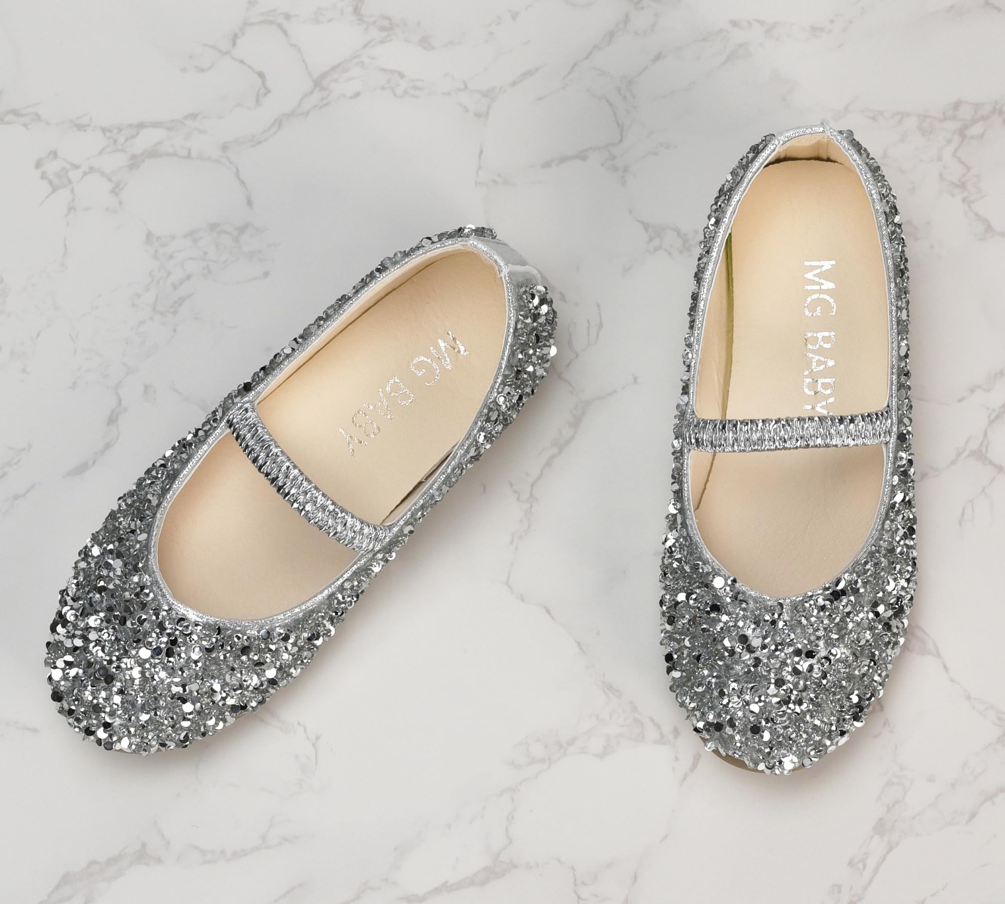Scarpe Principessa Bambina Bimba, Scarpe Glitterate per Ragazza, Scarpe con Paillettes Eleganti per Cerimonia Festa