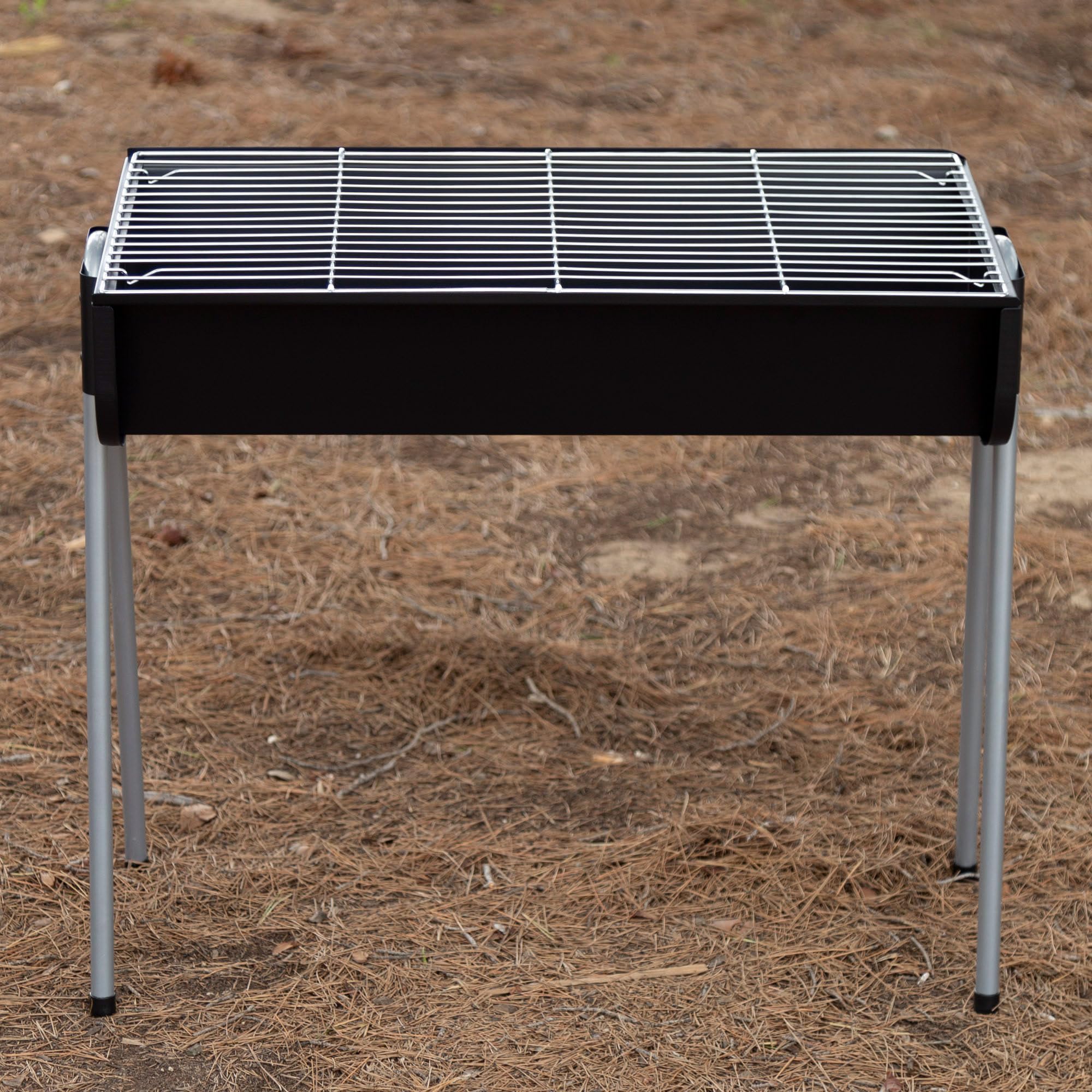 AKTIVE 63169 Barbacoa de carbón, De Acero, Medidas 60x30x55 cm, Diseño Resistente y fácil de Montar, óptimo para jardín, terraza y Camping