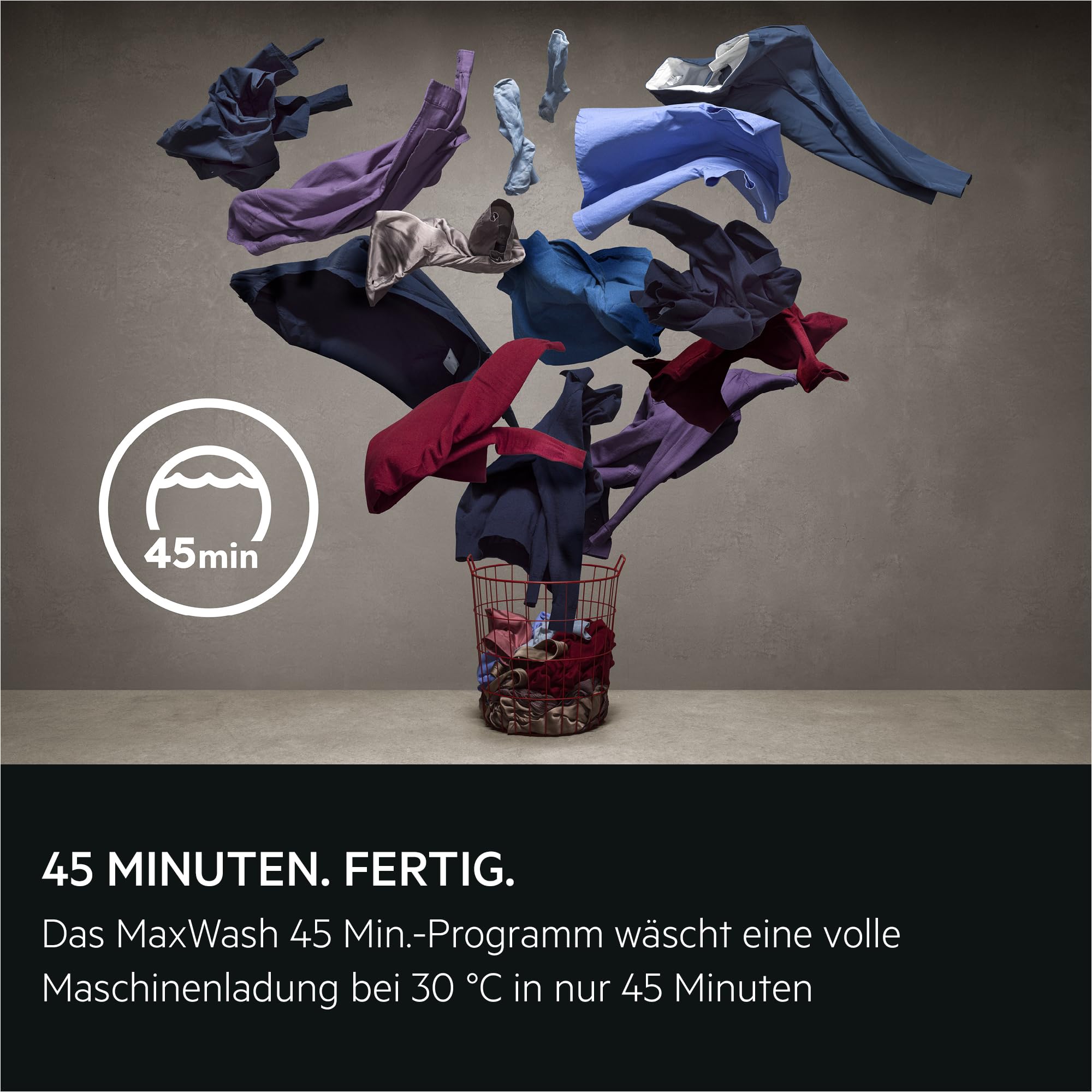 AEG Waschmaschine Toplader 40 cm, Serie 6000 mit KI WashAssist, LTR6A4E260 | 6 kg in 45 Min. bei 30 °C sauber, Nachlegefunktion, Wasserstopp, 1200 U/min, Hygiene-Dampfprogramm, Inverter-Motor