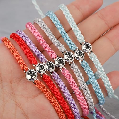 Miniatura 3 de Pulsera de fotos personalizada para hombres y mujeres, pulsera de proyección de fotos personalizada, pulseras de fotos circulares con imagen