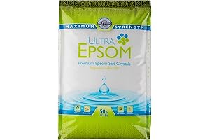 SaltWorks Ultra Epsom Bath Salt, Unscented, Medium Grain, 50 Pound Bag -...