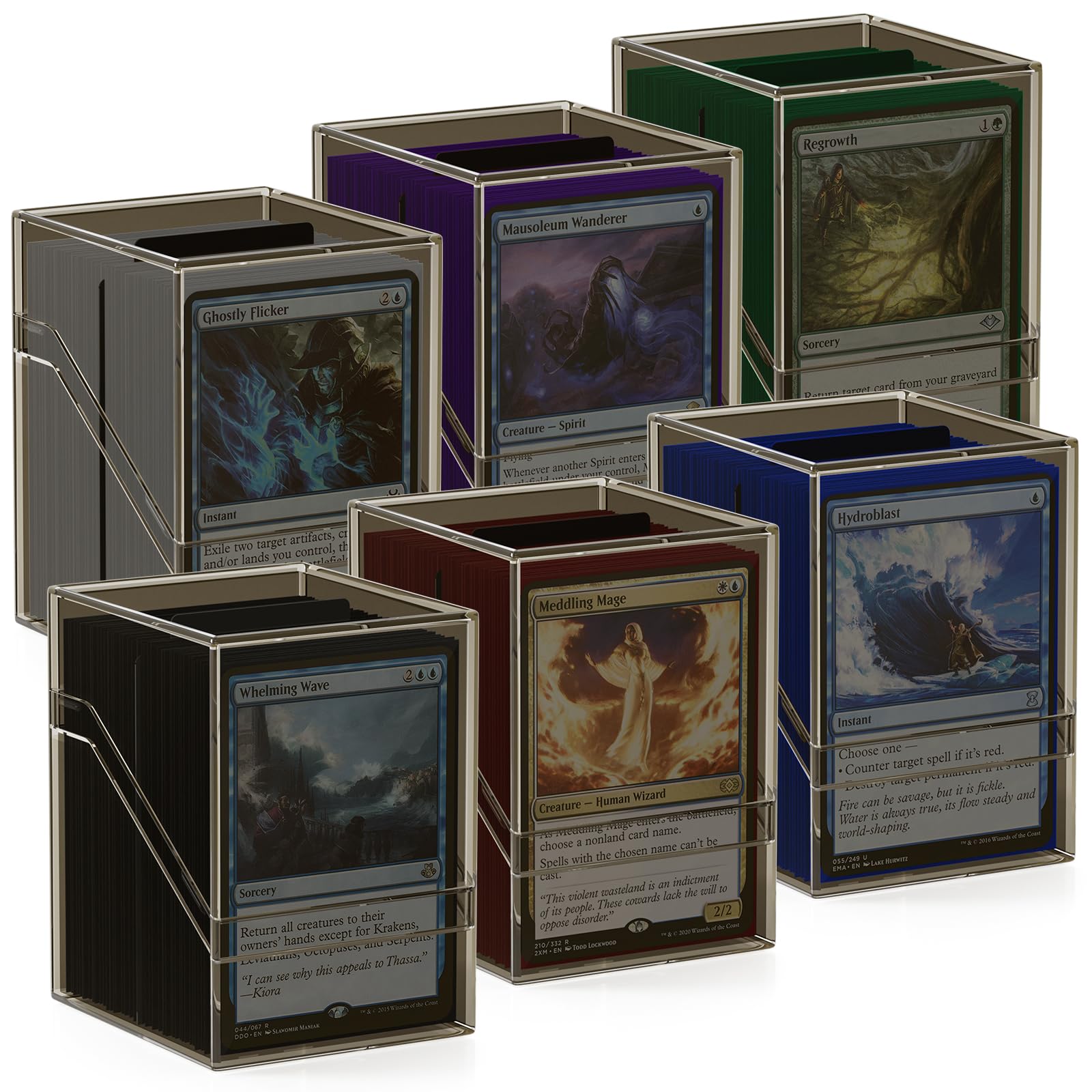 YSCare 6 Pack Card Deck Cases, 600 pieces