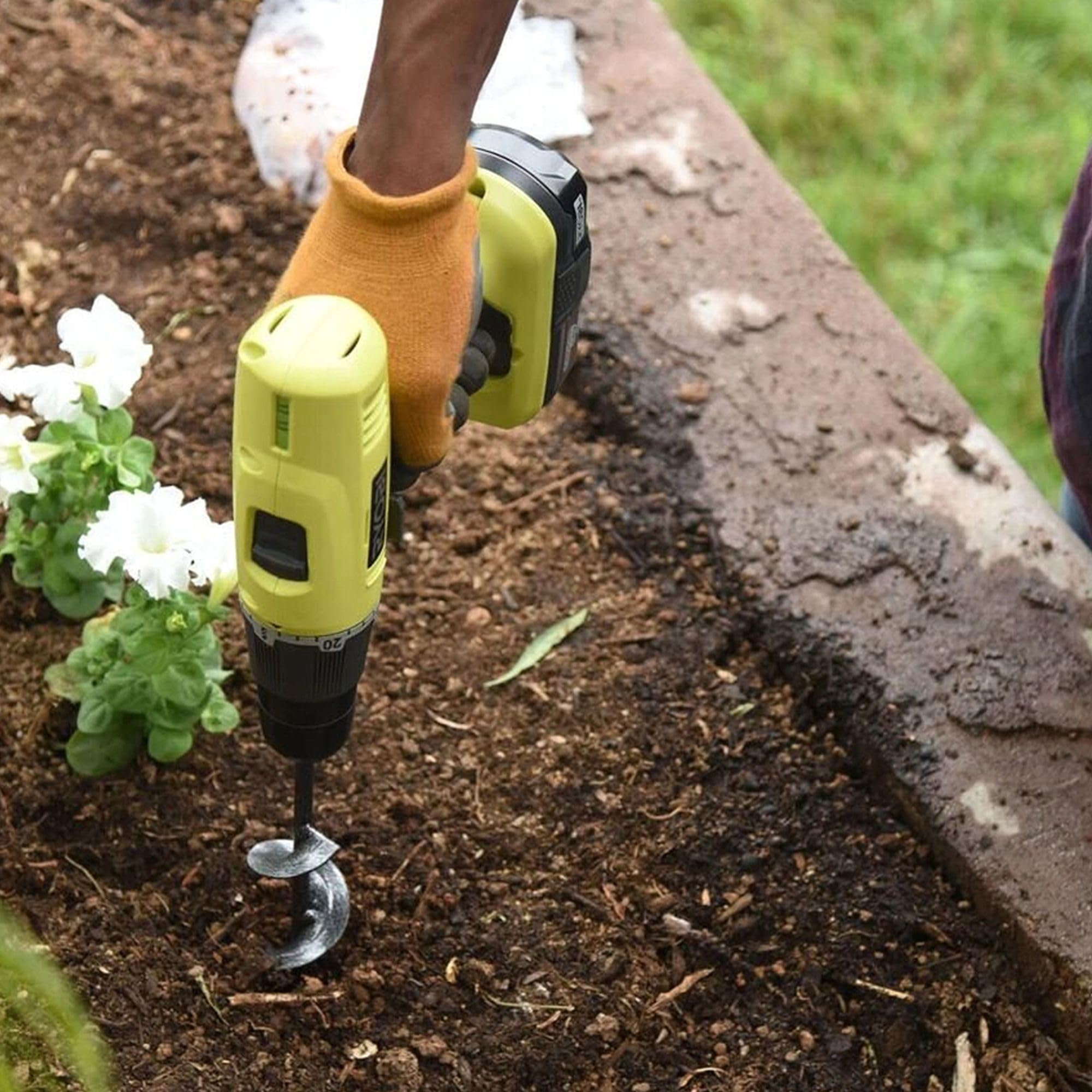 FISHTEC Trivella per Trapano Ø90mm x 25cm – Punta in Acciaio per Giardinaggio – Scava Buche Velocemente per Piante, Fiori, Alberi, Arbusti e Pali