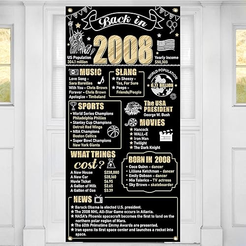 Decoraciones de cumpleaños número 18 para niños y niñas, cartel de puerta de feliz cumpleaños de 18 años, suministros de fiesta, cartel de fondo de