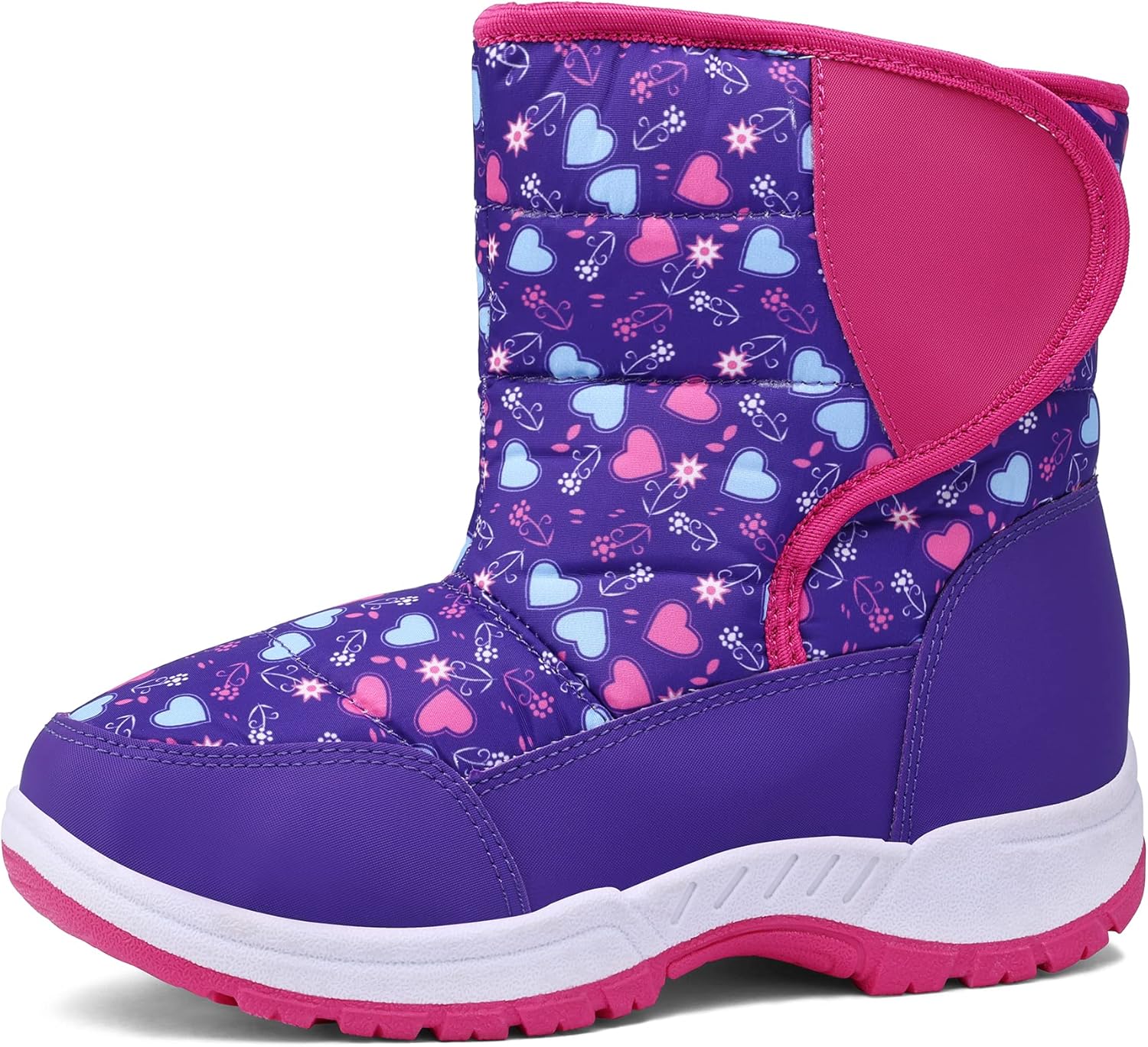 K KomForme Boys & Girls Snow Boots Warm Anti-Slip Outdoor Winter Shoes (Toddler/Little Kid/Big Kid)