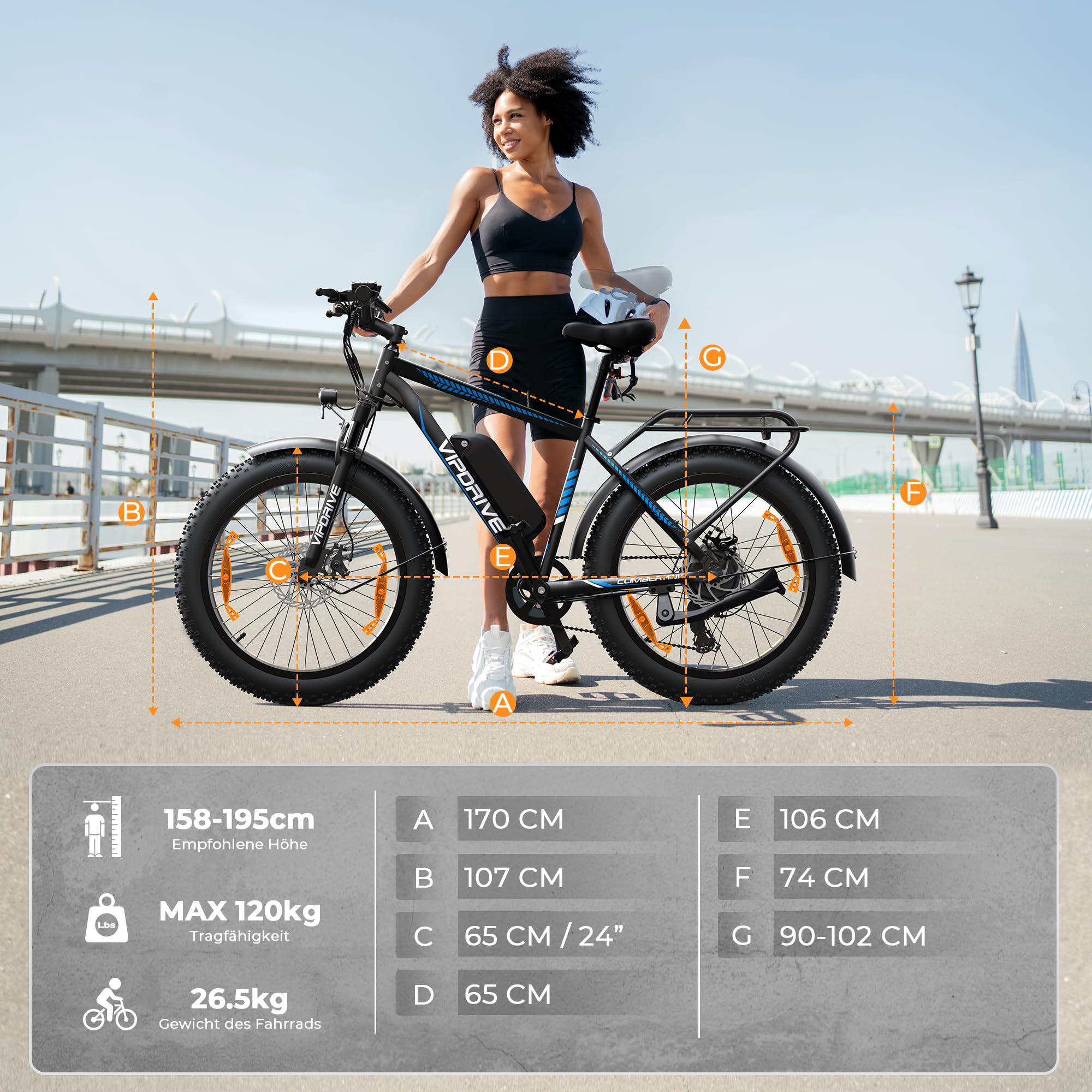 E Bike Herren Elektrofahrräder Ebike 48V 13Ah 624Wh Abnehmbarer Akku, 24 Zoll Fat Tire 250W Motor 5 PAS-Modus Damen E-Bike 7-Gang mit LCD-Display (Blau【13AH 624Wh 62Nm】)