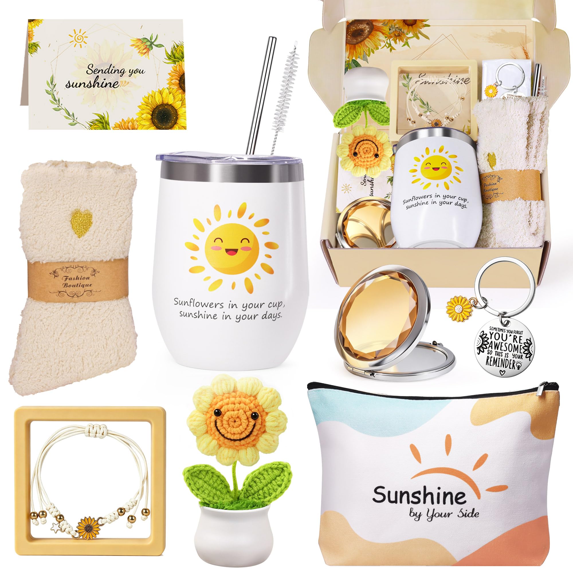 RYLIFEOGI Sunflower Gifts Box for Her, Happy Birthday Gifts for Women