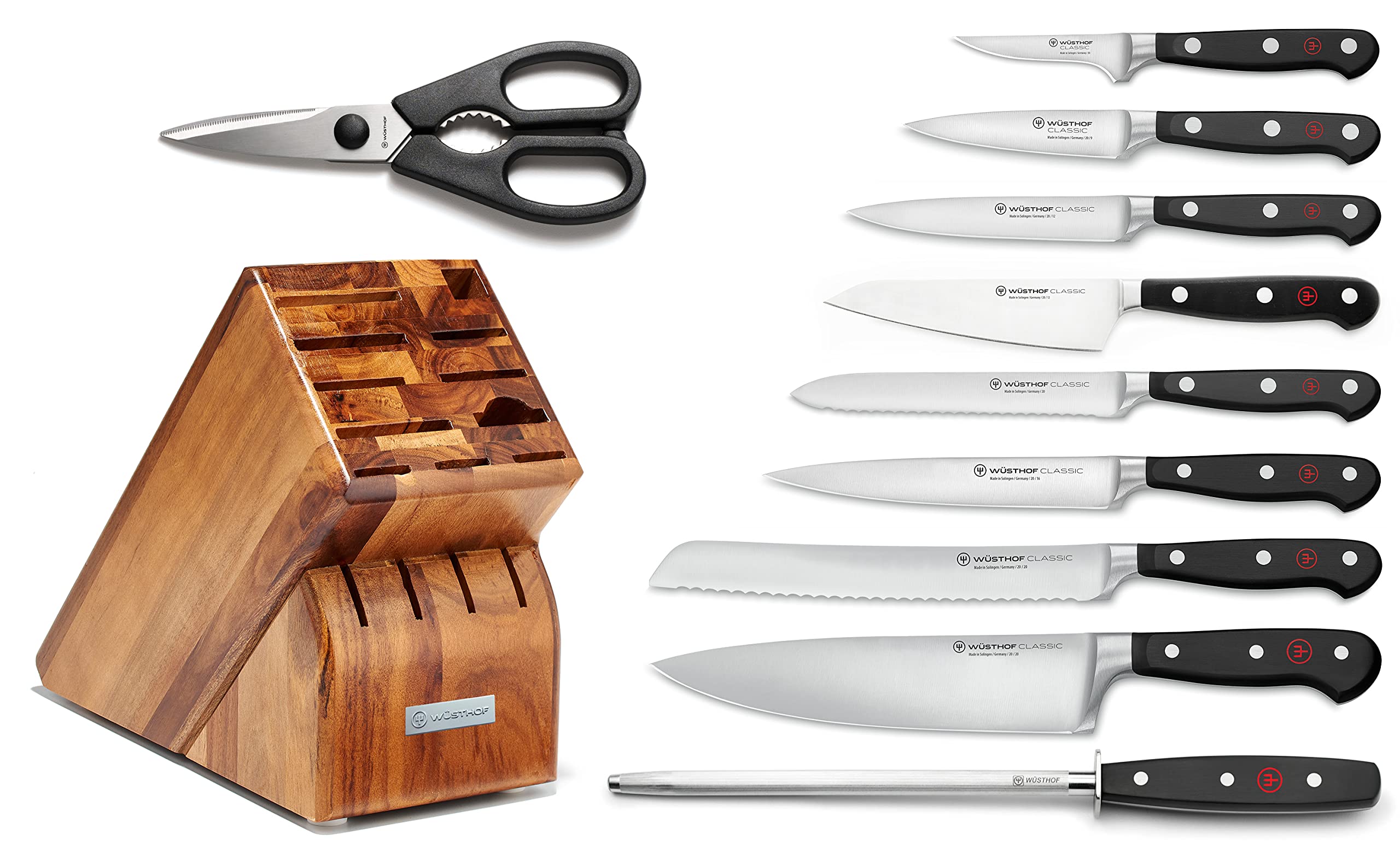 WÜSTHOF Classic: 11-Piece Knife Block Set
