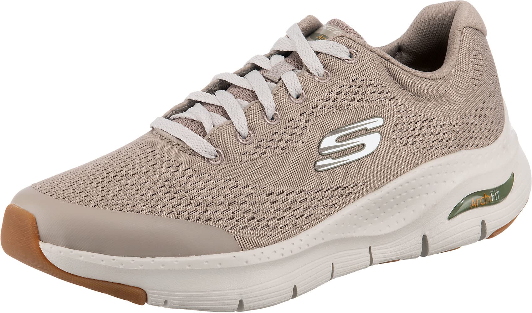 Skechers Men's Arch Fit Sneaker,Taupe Textile/Synthetic/Trim,6.5 UK