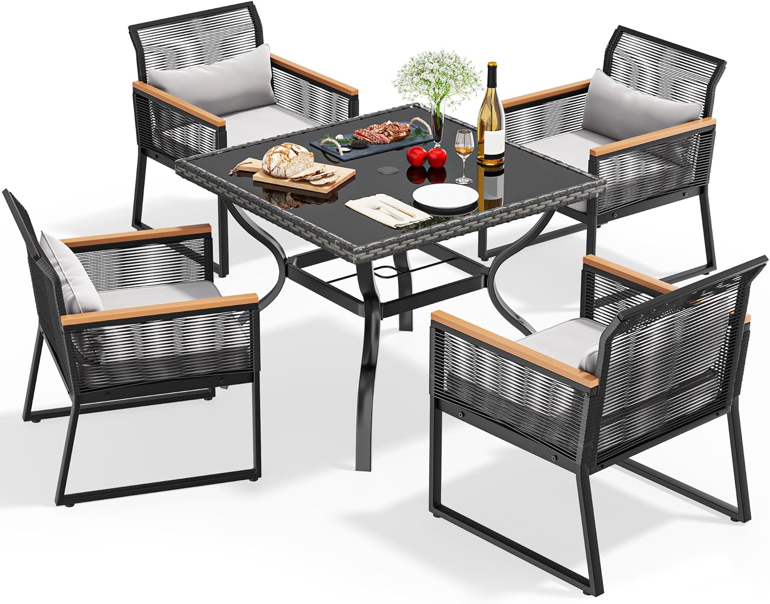 YITAHOME 5-Piece Outdoor Patio Furniture Dining Set