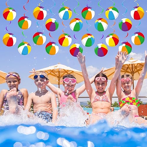 Miniatura 60 de Paquete de 60 decoraciones de fiesta temática de casino en Las Vegas, remolinos colgantes, rojo y negro, recortes de papel de póquer para fiesta