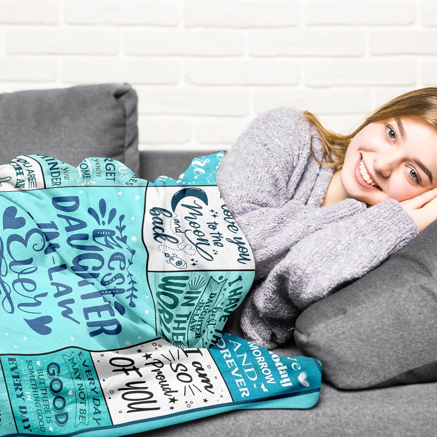 Daughter in Law Valentines Day Birthday Gifts - Daughter in Law Gifts from Mother - Unique Birthday Gift for Daughter-in-Law from Dad - Future Gift for Best Daughter-in-Law Blanket Presents 50"x60" - Image 3