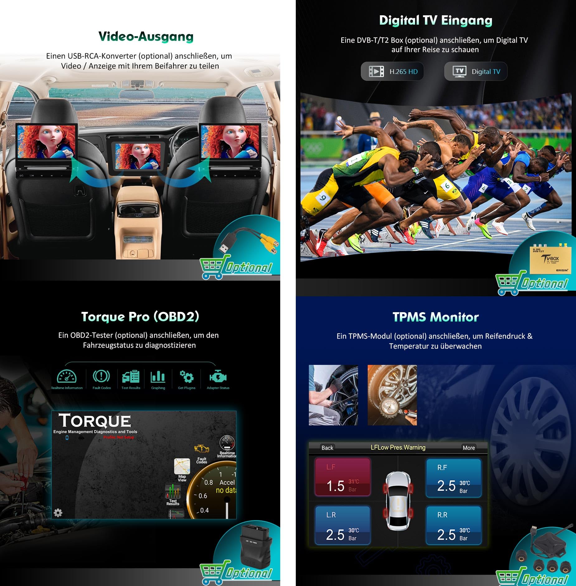 Erisin radio samochodowe 7" 8-rdzeniowe 4GB+64GB z systemem Android 14, Bluetooth, GPS, nawigacja do Mercedesa Klasa A W169, Klasa B W245, Viano, Vito, Sprinter, VW Crafter, Canbus, CarPlay, Android