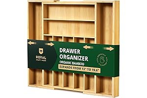 Deluxe Bamboo Silverware Drawer Organizer: The Culinary Ace of Drawer Organization