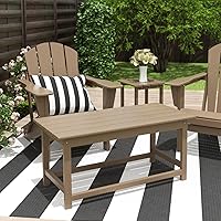 Vista 47 de Costaelm Mesas Laterales Cuadradas para Exteriores, Mesas de Patio Adirondack para Exteriores, Mesa Lateral de Patio de HDPE Resistente a