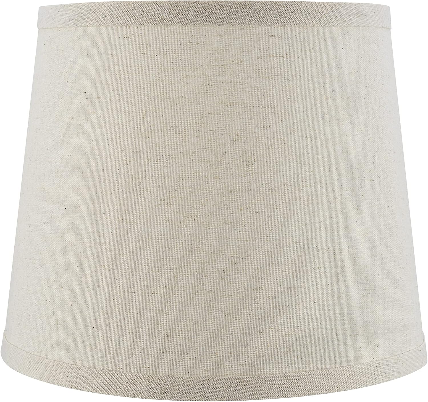 Aspen Creative 38006, Collapsible Empire Transitional Spider Shade, 9" Top x 11" Bottom x 9" Slant, Oatmeal Linen