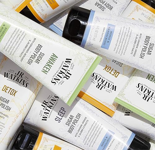 Miniatura 10 de J.R. Watkins Awaken Sugar Body Polish, exfoliante corporal natural de romero y palo de rosa limpia, suaviza y estimula los sentidos, 6 onzas
