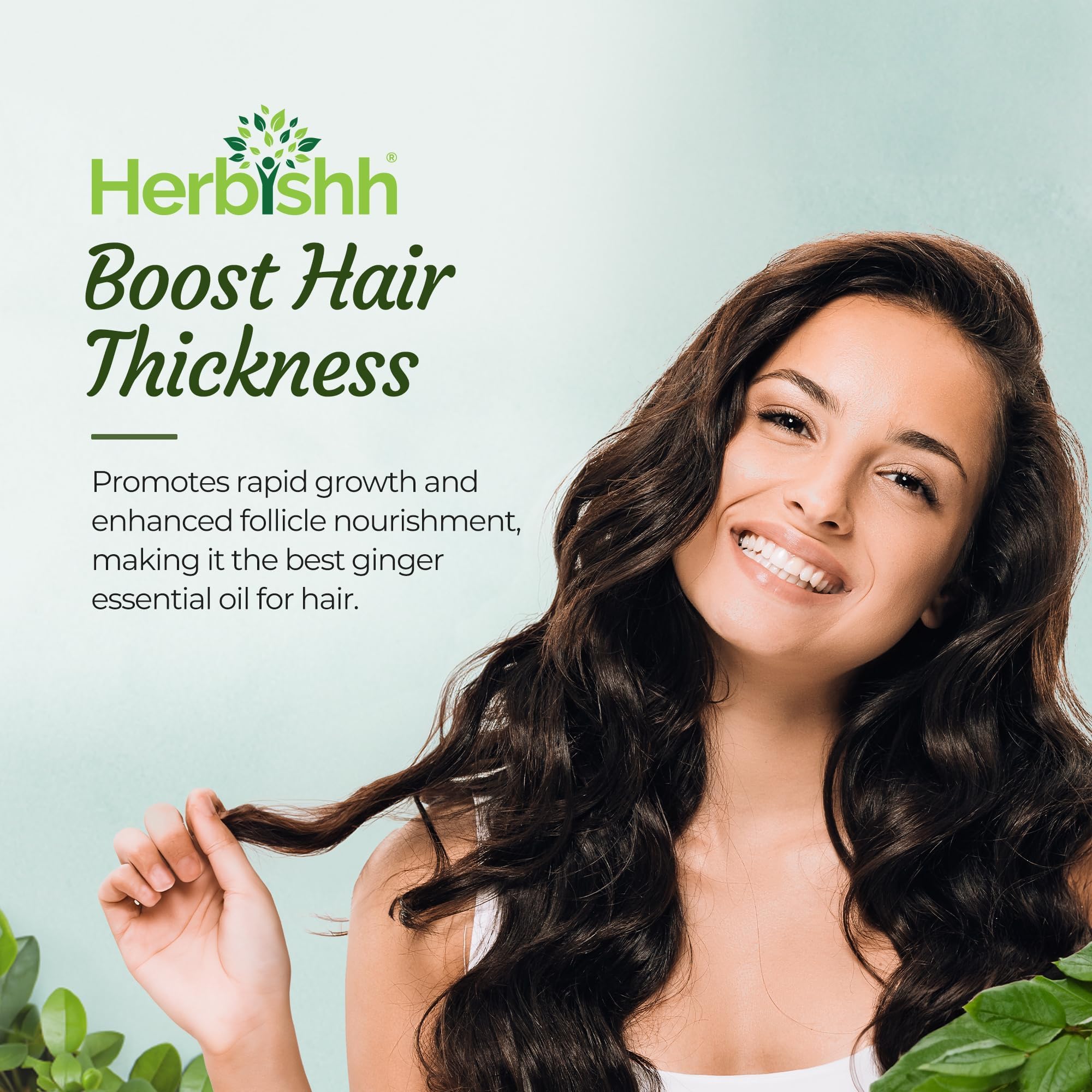 Herbishh Ginger Hair Oil For Hair Growth, With Ginger Extract- Fast Hair Growth Dense Regrowth Ginger Serum Oil - Image 2