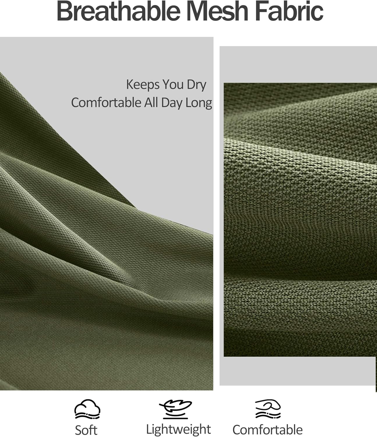 COOFANDY Mens Polo Shirt Short Sleeve Quick Dry Tactical Shirts Golf Polos Collared Work Shirts for Men with Pocket - Image 6