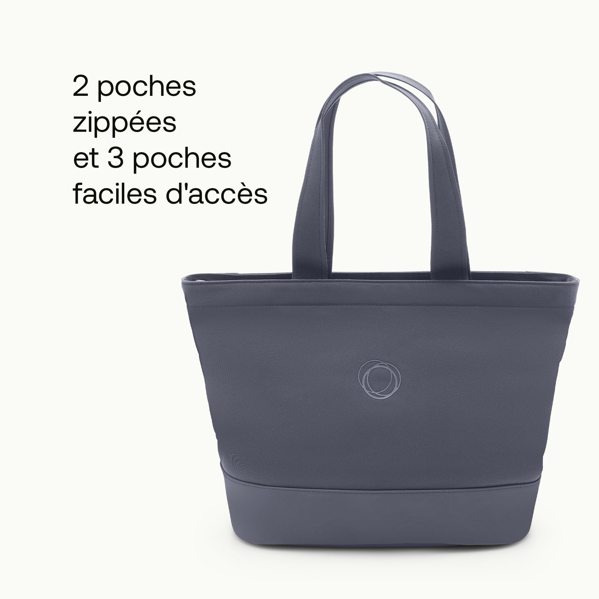Bugaboo Sac à langer, sac à couches avec poches d'accès facile, porte-biberon isotherme, matelas à langer et 3 pochettes, en Bleu Tonnerre, Taille unique