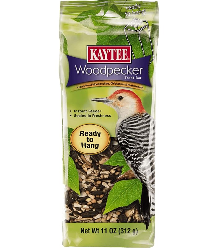 Barra de sementes para pica-paus Kaytee Woodpecker Bird Bar com arame para pendurar, 309 g