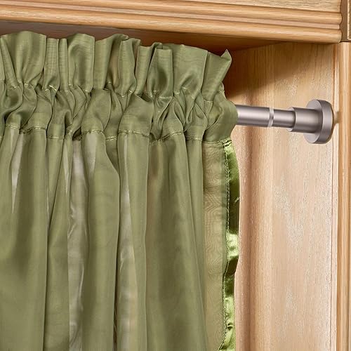 Miniatura 10 de BRIOFOX Barra de cortina de ducha ajustable de 75 a 89 pulgadas, barra de ducha de tensión de resorte, sin perforaciones, antideslizante, negro mate