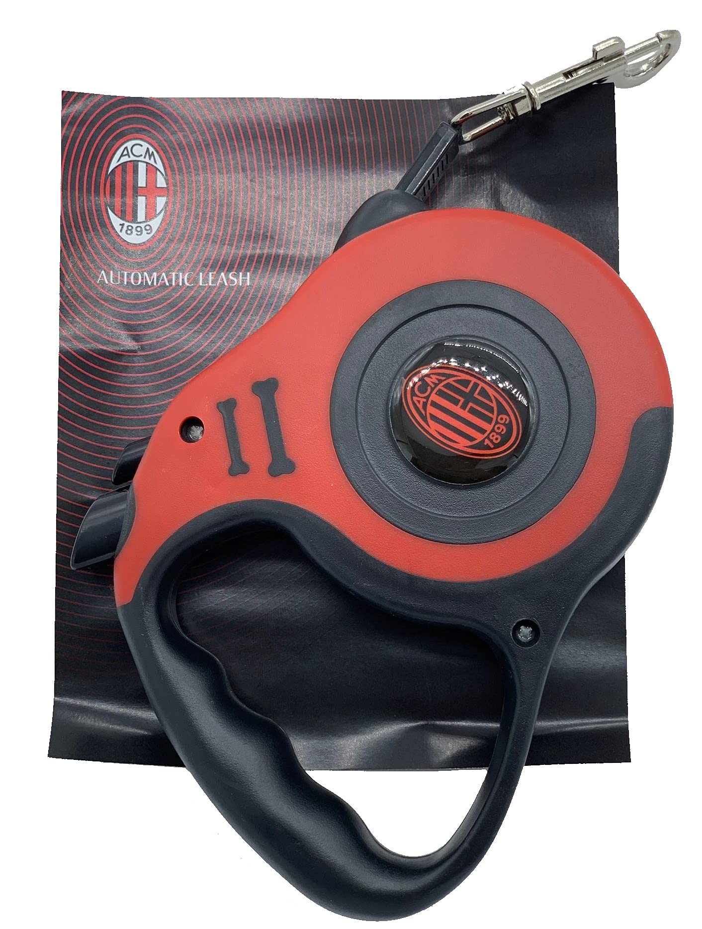 Guinzaglio automatico cane AC Milan Prodotto Ufficiale 3 mt