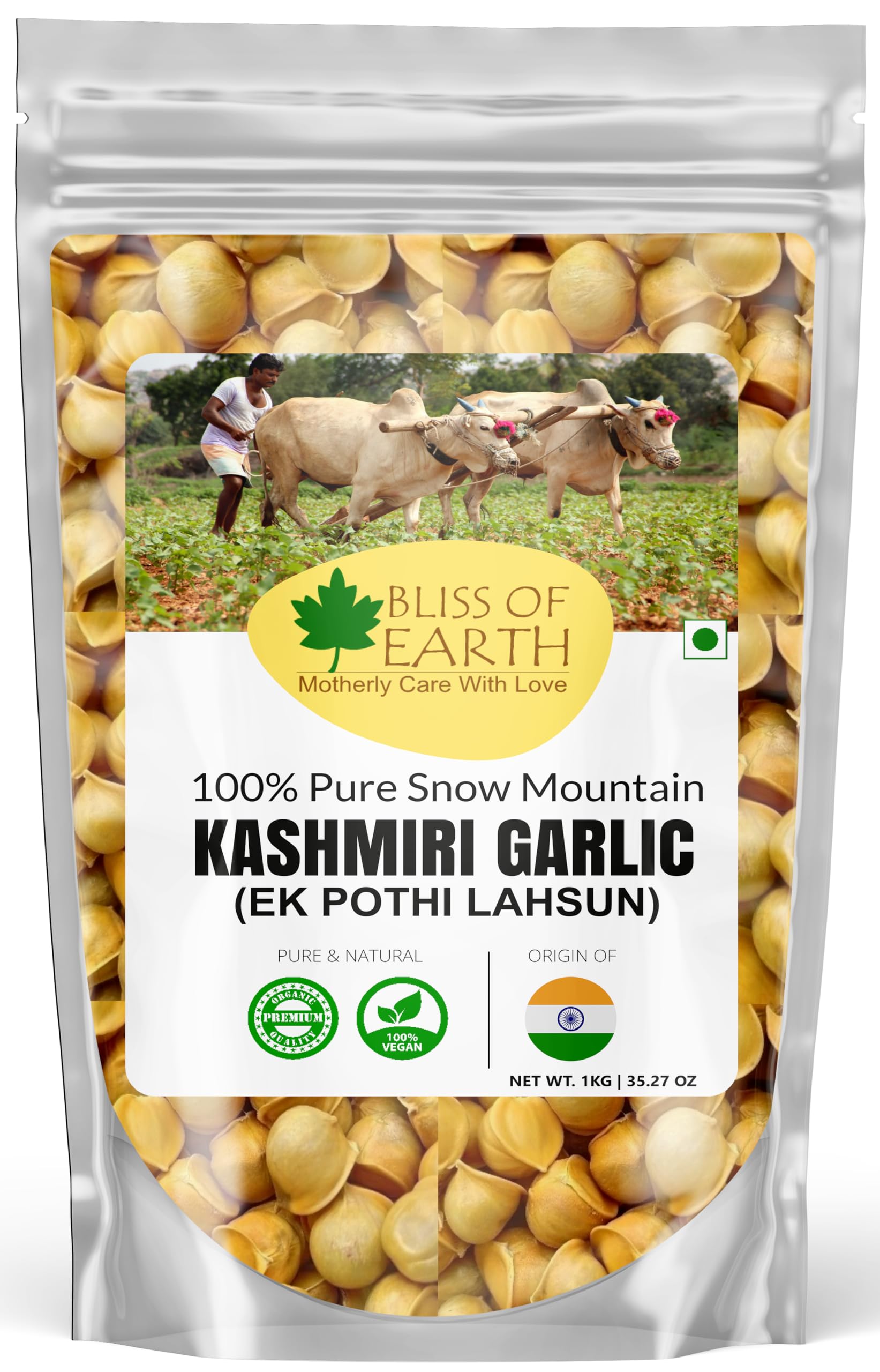Bliss of Earth Naturally Organic Kashmiri Garlic 1kg Single Clove, Kashmiri Ek Pothi Lahsun (B08SBSWQ2P) Amazon Price History, Amazon Price Tracker