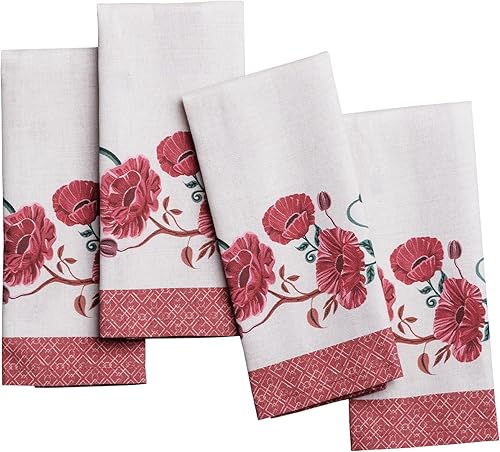 Miniatura 16 de Maison d' Hermine Juego de 4 servilletas de tela 100% algodón reutilizables para uso diario, servilletas cuadradas lavables para cenas, fiestas