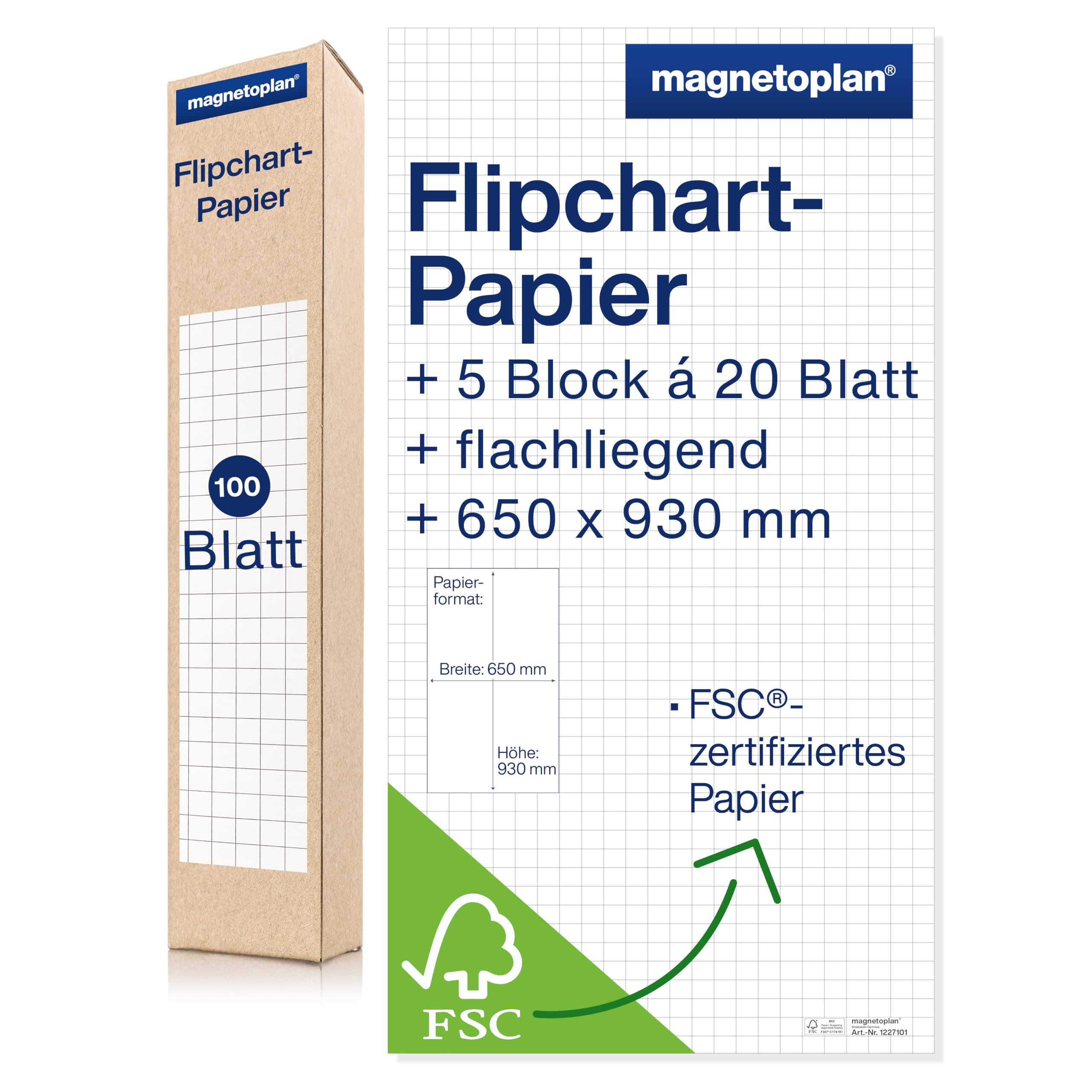 magnetoplan 1227101 Flipchart-Papier