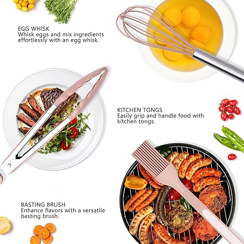 Miniatura 3 de Juego de utensilios de cocina de silicona, juego de utensilios de cocina de silicona antiadherentes, juego de utensilios de cocina resistentes al