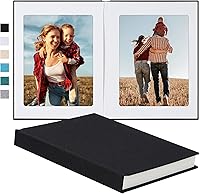 Vista 8 de Álbum de fotos Pssoss 8x10 con espacio para escribir, cubierta de lino, álbum de fotos de 8x10, libro de fotos que contiene 30 fotos, ideal para Azul