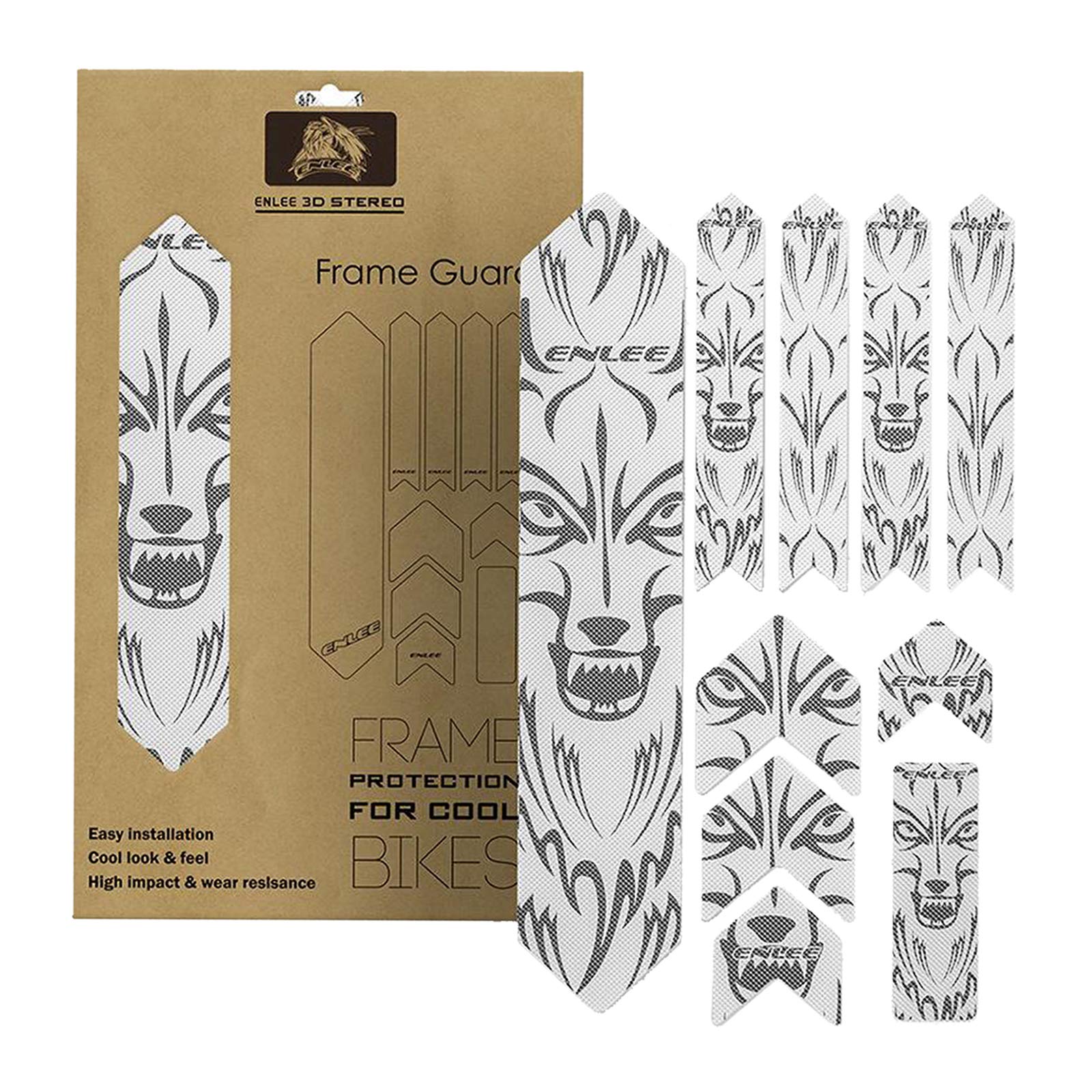 Bike Frame Protector Guard MTB Road Bicycle Sticker Decorative Tape Wolf