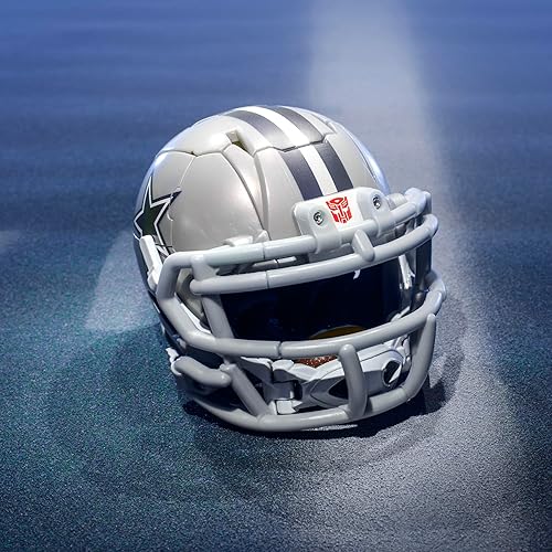 Miniatura 5 de Transformers NFL Dallas Cowboys Starblitz - Figura de acción de 5.5 pulgadas que cambia de robot a casco, juguetes de fútbol para mayores de 8 años