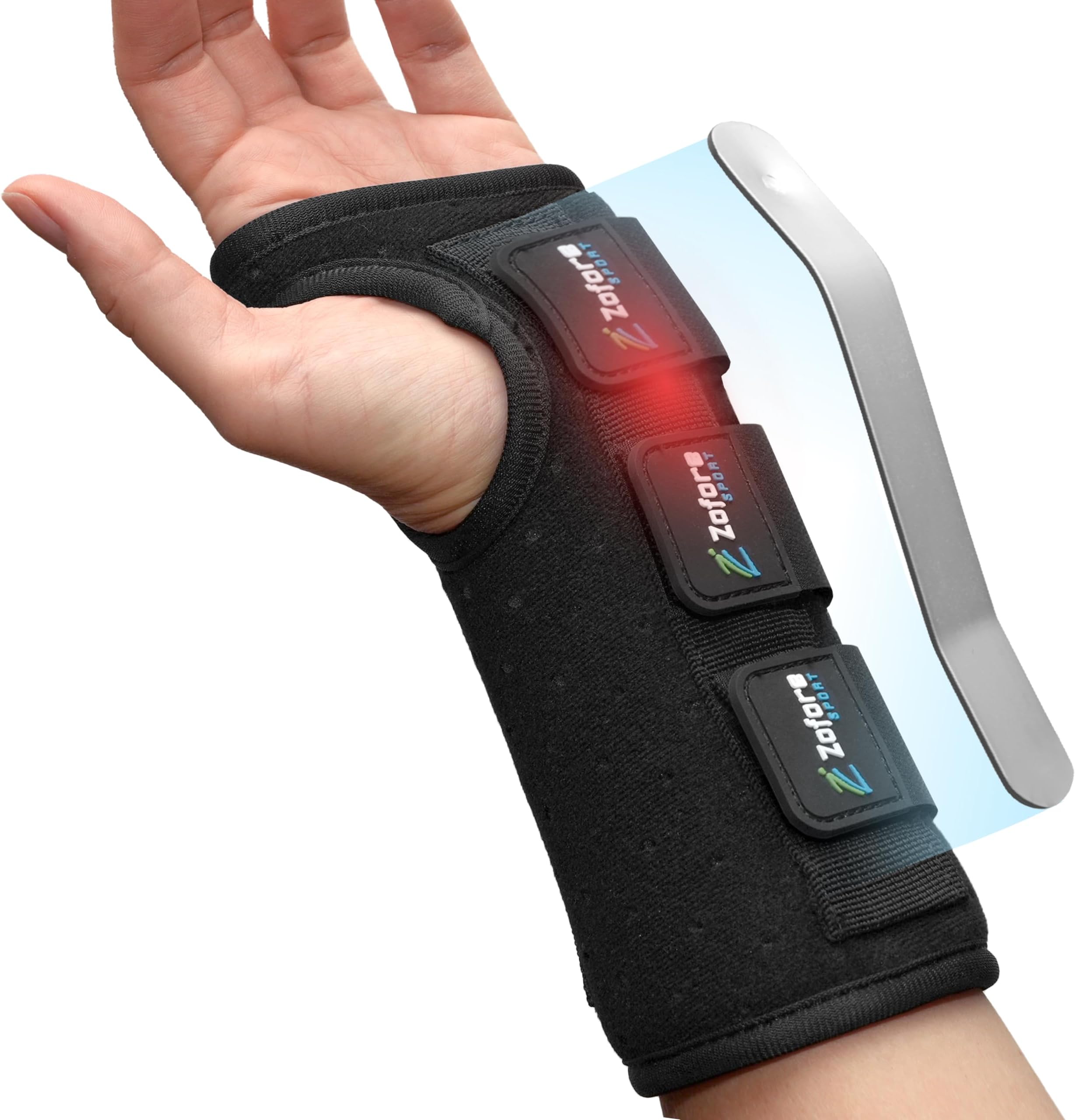 ZOFORE SPORT Carpal Tunnel Wrist Support Brace with Metal Splint Stabilizer - Helps Relieve Tendinitis Arthritis Carpal Tunnel Pain - Reduces Recovery Time for Men Women - Left (L/XL)