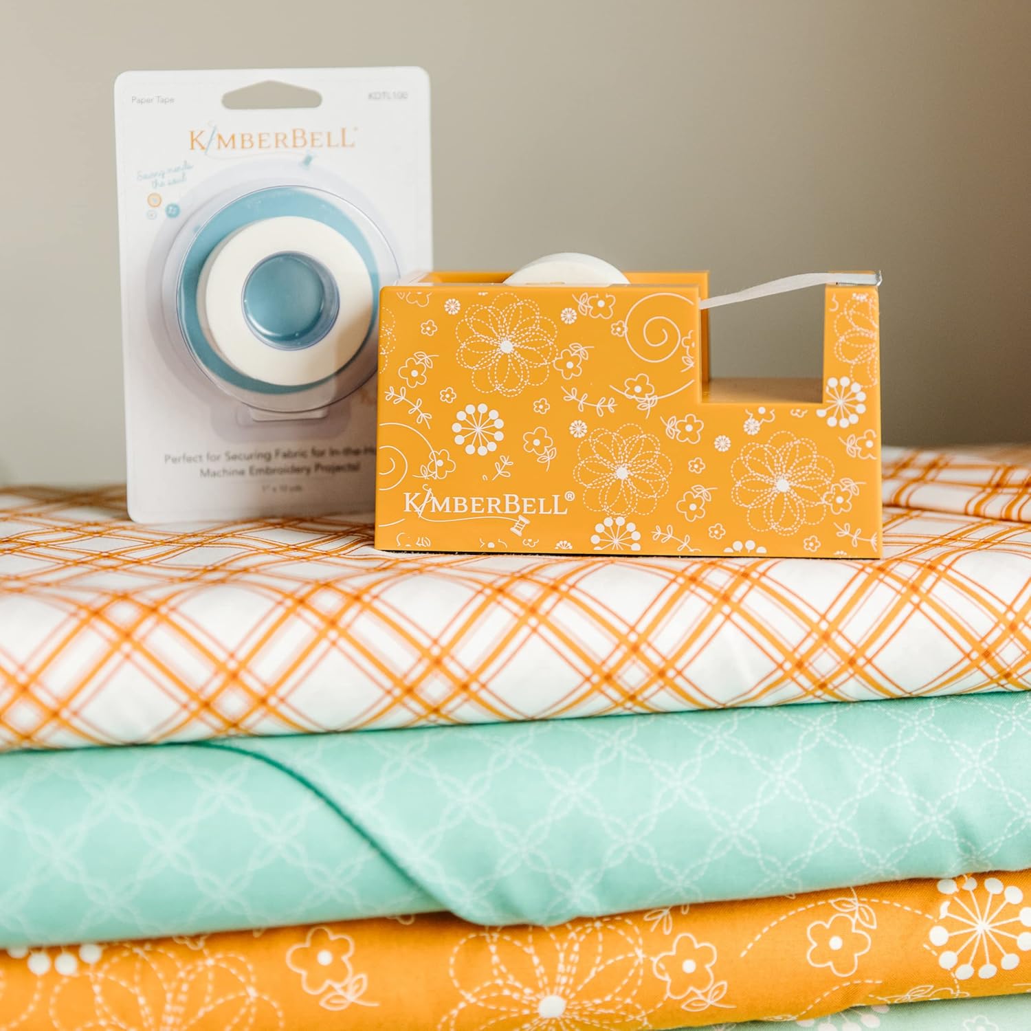 Kimberbell Paper Tape - 6 Rolls, Each: 1" x 10 Yds, Sewing & Machine Embroidery, Easy Attachment, No Sticky Residue, Semi-Transparent, Tears Away with Ease, KDTL100